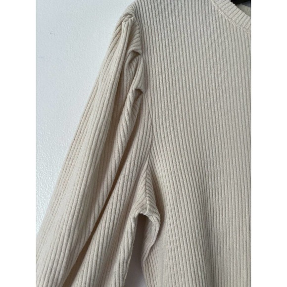 NWT BP Cozy Puff Sleeve Ribbed Pullover Ivory Sweater Size 1X - Picture 5 of 7